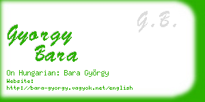 gyorgy bara business card