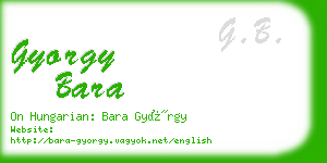 gyorgy bara business card